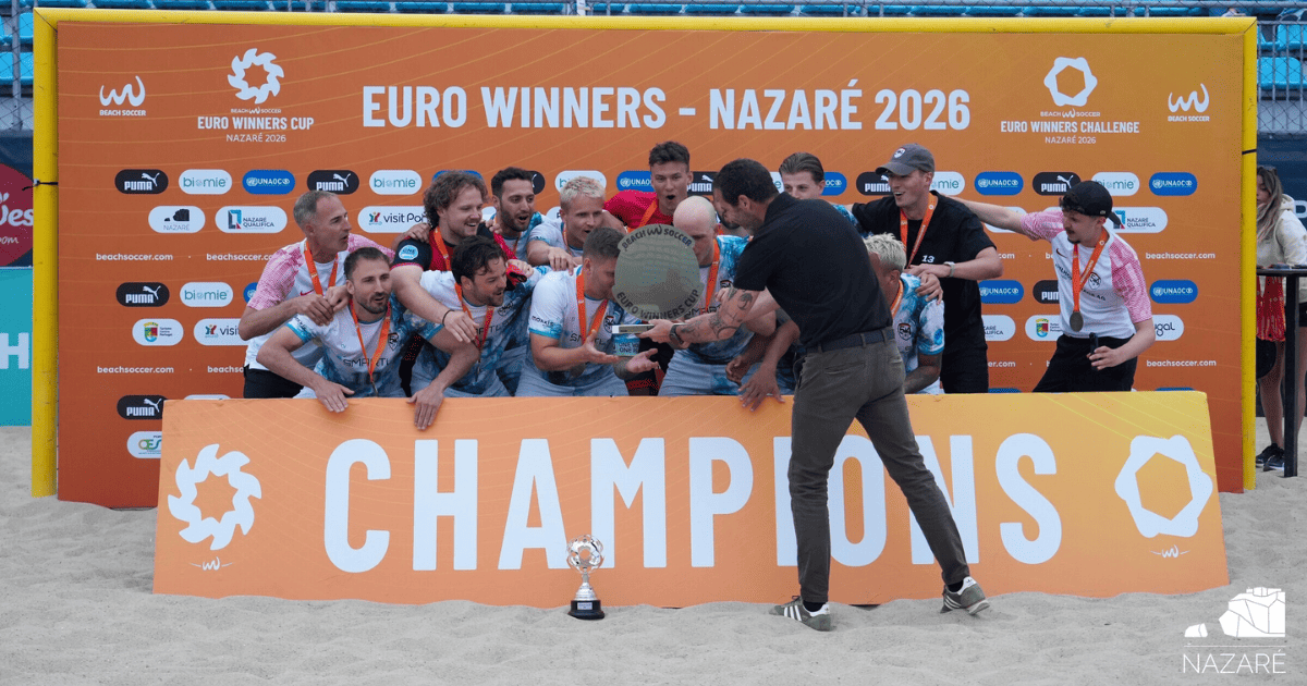 Nazaré volta a ser capital do futebol de praia com Euro Winners Cup 2026