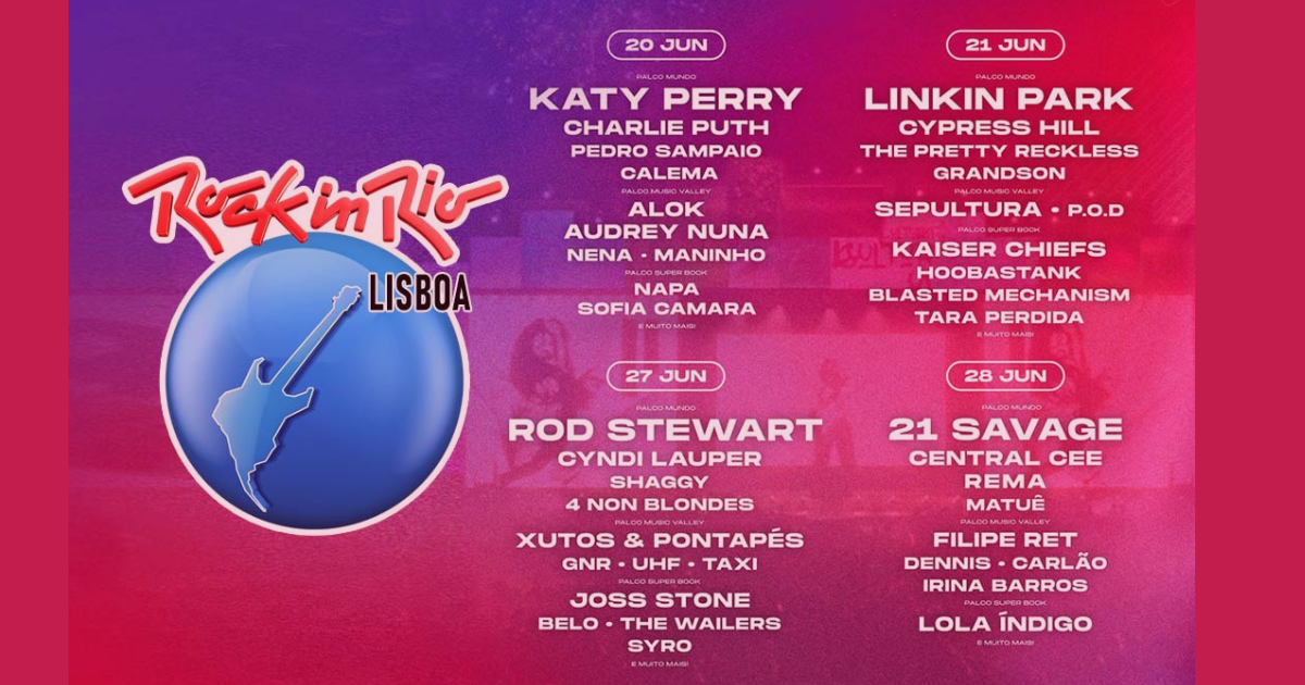 Linkin Park e Pedro Sampaio marcam arranque do Rock in Rio Lisboa’26