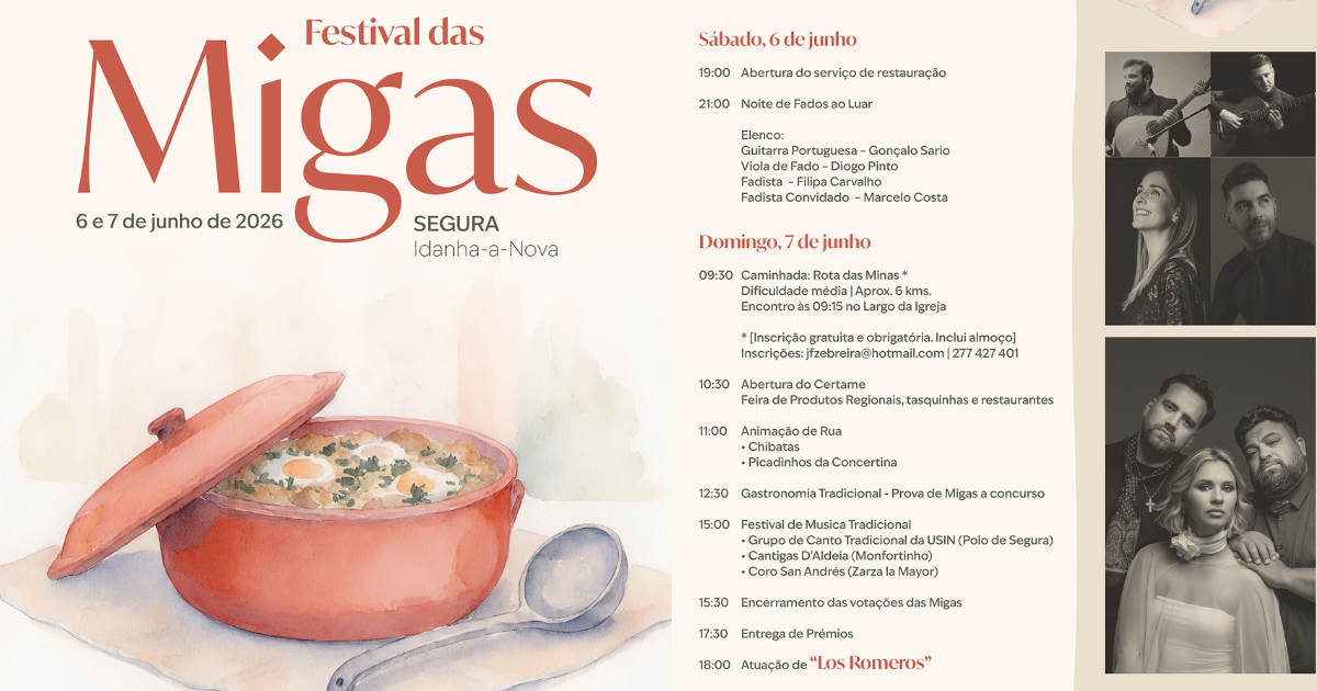 Migas, fados e animação regressam a Segura