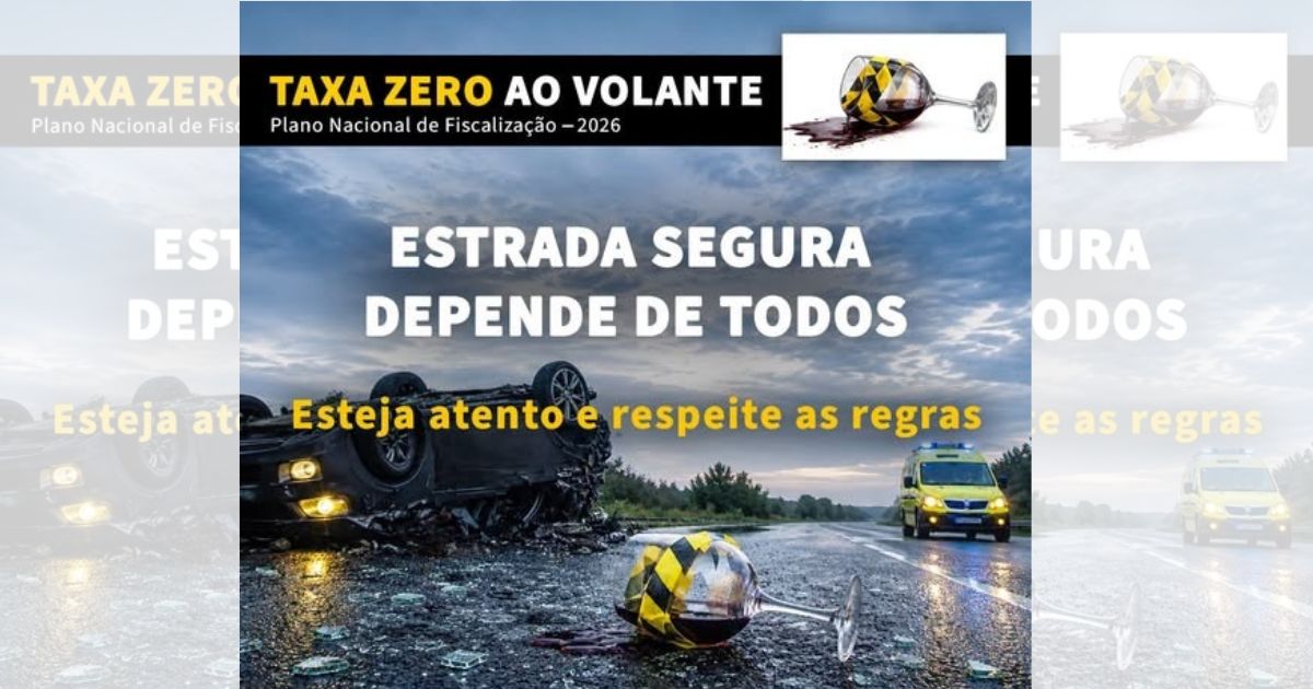 Campanha “Taxa Zero ao Volante” quer “zero álcool” nas estradas