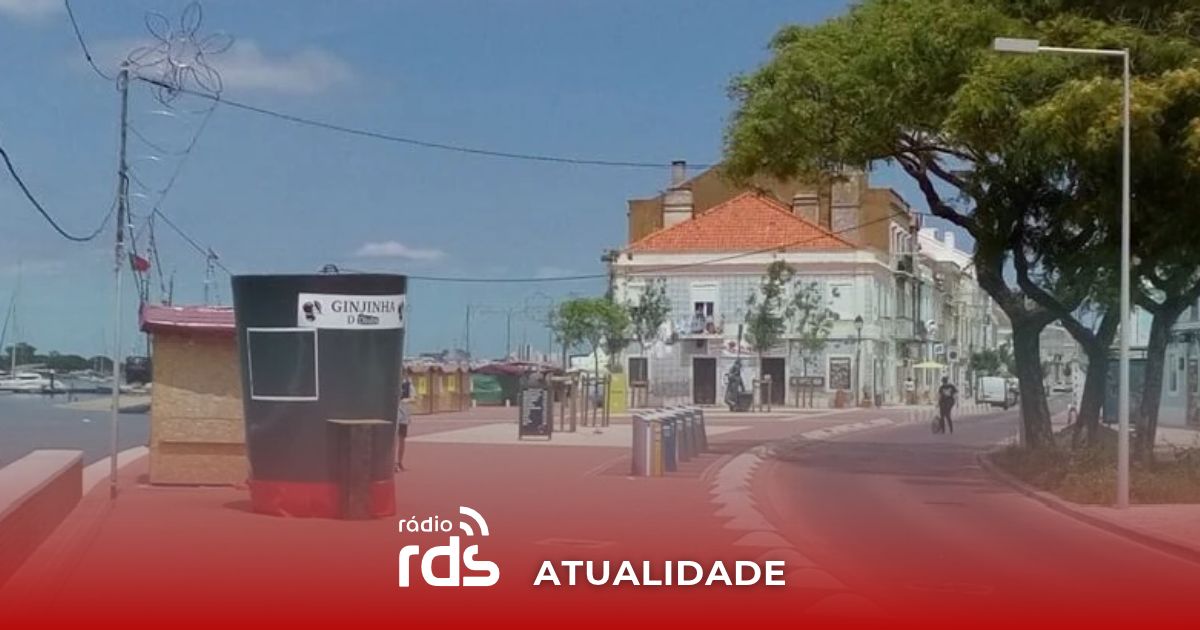 Vista da zona pedonal do seixal
